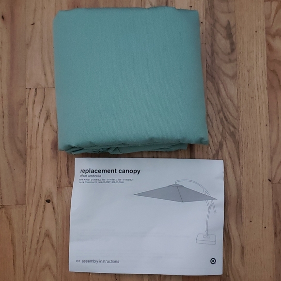 NEW! 12' Aqua Replacement Square Canopy Offset Umbrella - Picture 2 of 2